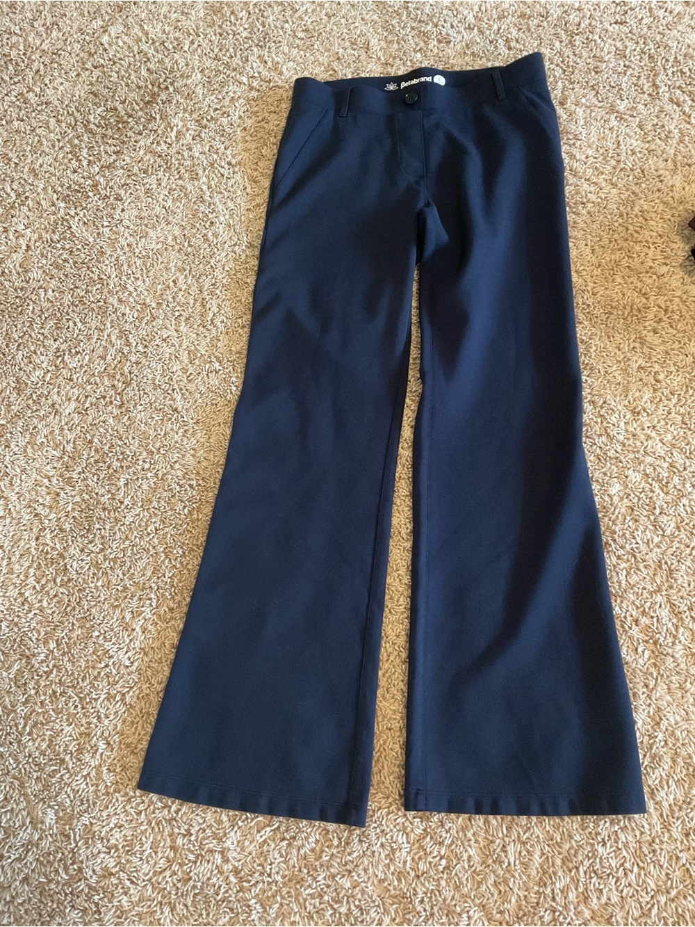 Betabrand Navy Boot Cut Flare Pants